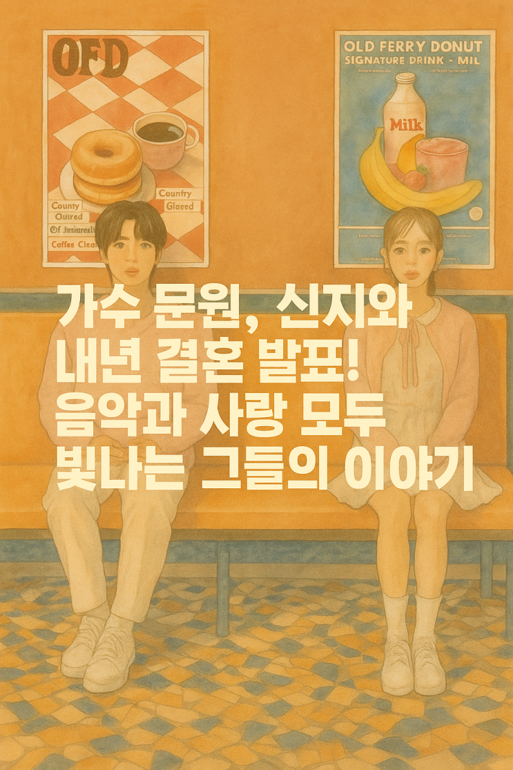  가수 문원, 신지와 내년 결혼 발표! 음악과 사랑 모두 빛나는 그들의 이야기