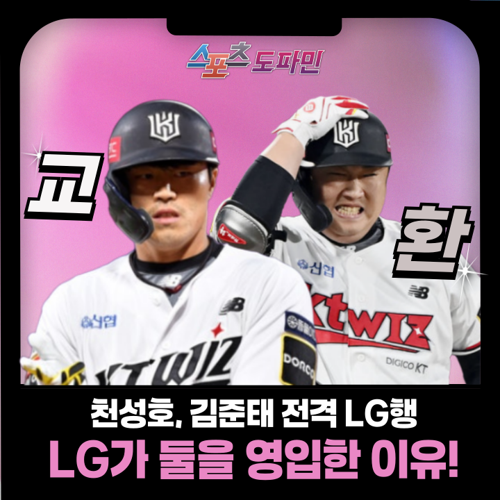 <b>LG</b>, kt와 깜짝 1-2 트레이드 단행! <b>천성호</b>·김준태 영입한 이유
