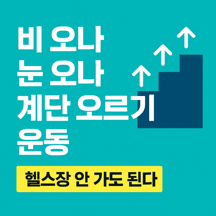  비 오는 날에도 가능한 초간단 아파트 계단 운동 방법 효과