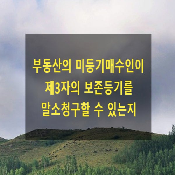  보존등기가 되어 있지 않은 부동산의 미등기 매수인이 제3자의 보존등기를 말소청구할 수 있는지