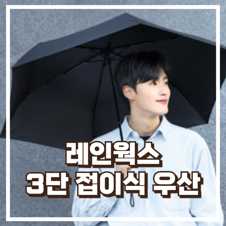  200g 초경량 자동우산! 레인웍스 아임라이트 카본 3단 우산 리뷰, 혜택가