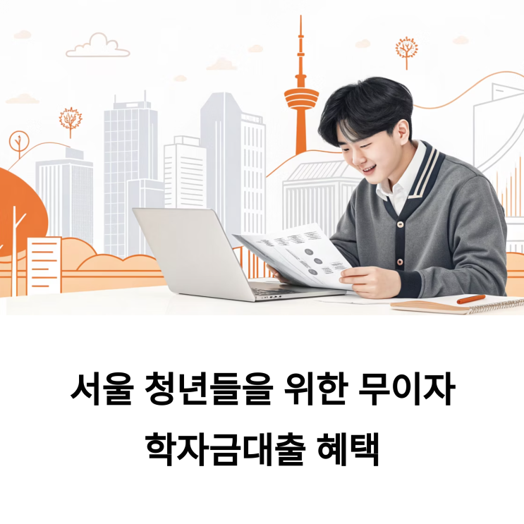 2025년 하반기 <b>청년</b> 무<b>이자</b> <b>학자금대출</b>, 서울시 <b>이자지원</b> 총정리