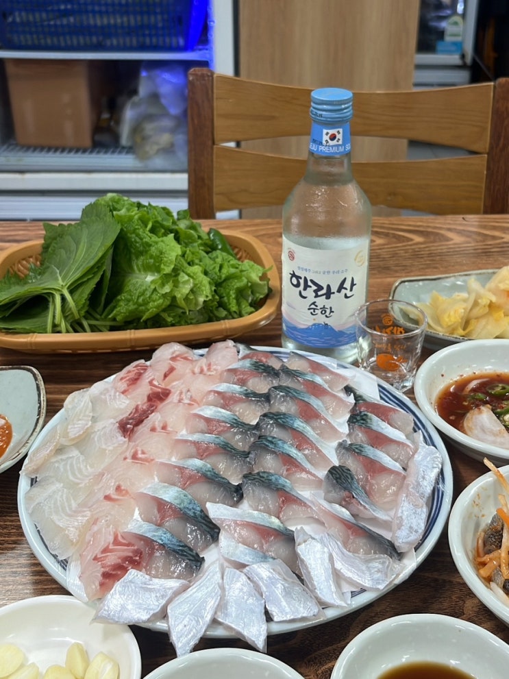  서귀포 올레시장맛집 통나무횟집 신선한 고등어회 가성비 회포장 차림비없음
