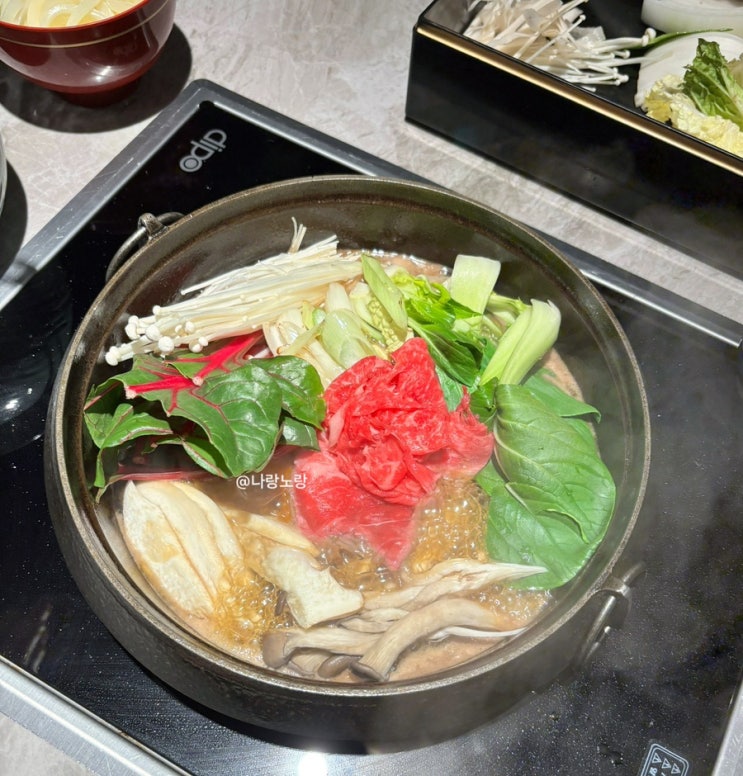 신사 일식당 맛집 더 리버사이드 호텔 카와베 스키야키 A ++ 한우 무한리필