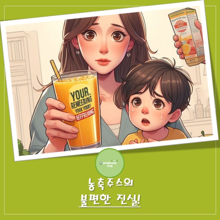 아이 간식 먹을때 어떤 오렌지 주스를 줄까? 농축 주스의 불편한 진실!