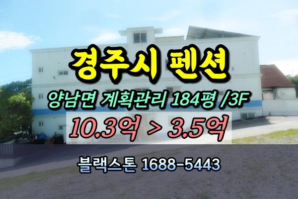  경주시 양남면 3억대 수양장있는 펜션 경매 [2024타경2834]