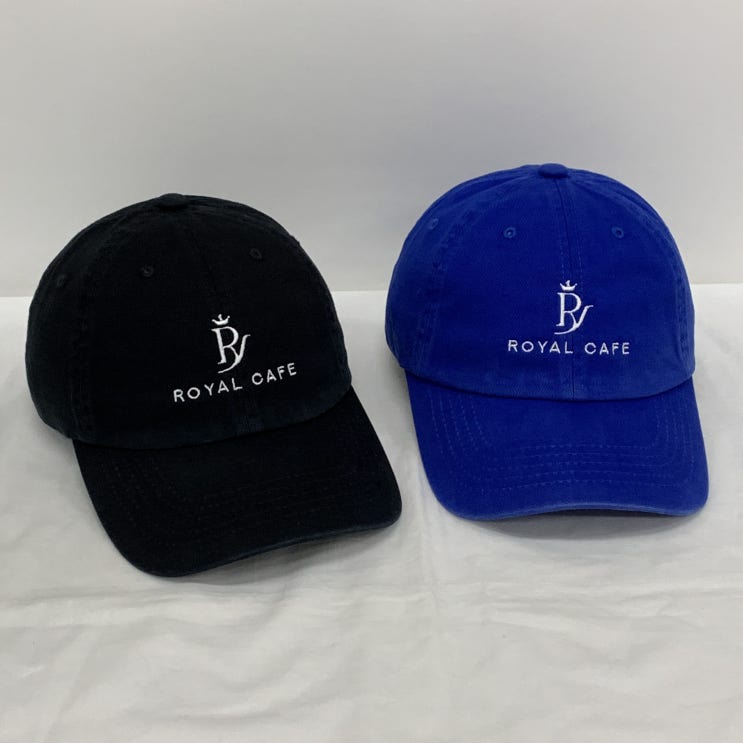  카페모자 자수 로고제작  ROYAL CAFE 맞춤제작 후기