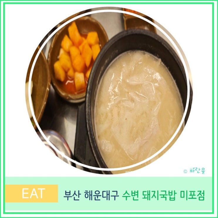  부산 여행 해운대 현지인 맛집 최고 수변 돼지 국밥 미포점
