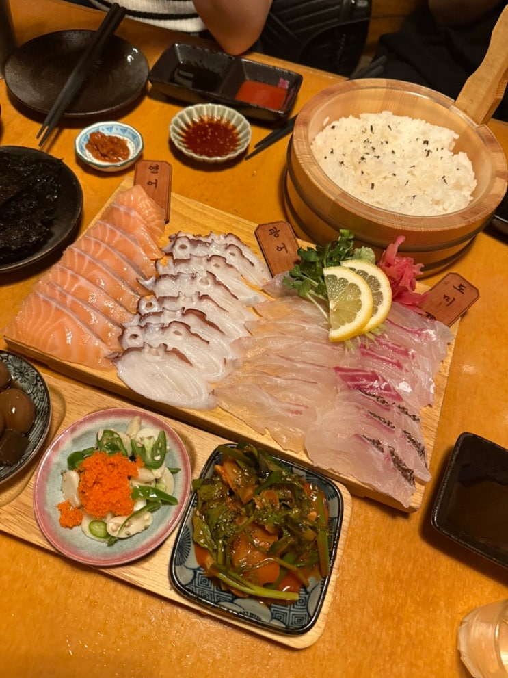  [야보쿠시] 신도림 이자카야 맛집 야보 제철 모둠회 쌈싸마끼 후기 메뉴판 첨부