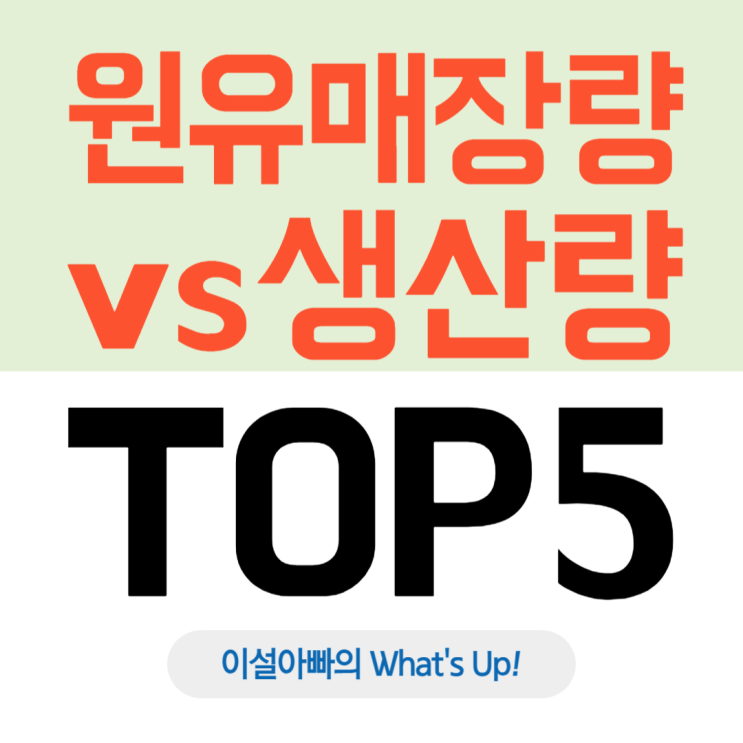  원유 생산량과 매장량 기준 세계 TOP 5 국가 비교 분석