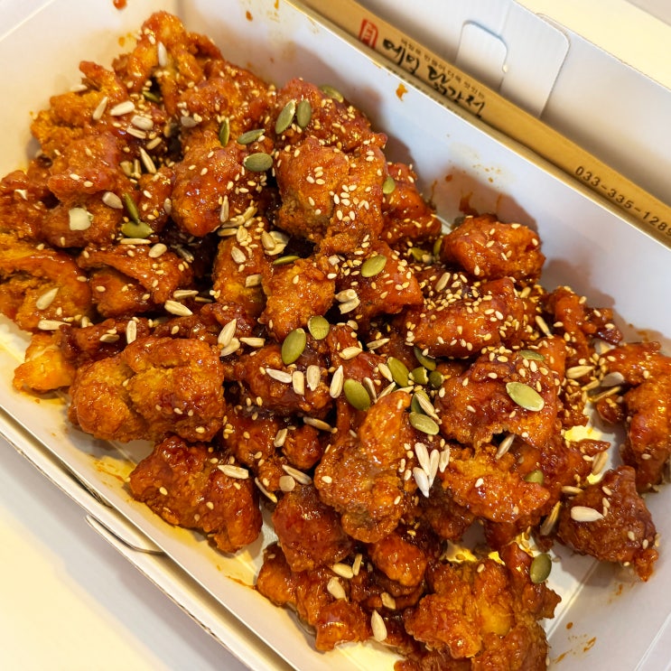  평창 닭강정 맛집 월이메밀닭강정 봉평시장맛집 포장 후기