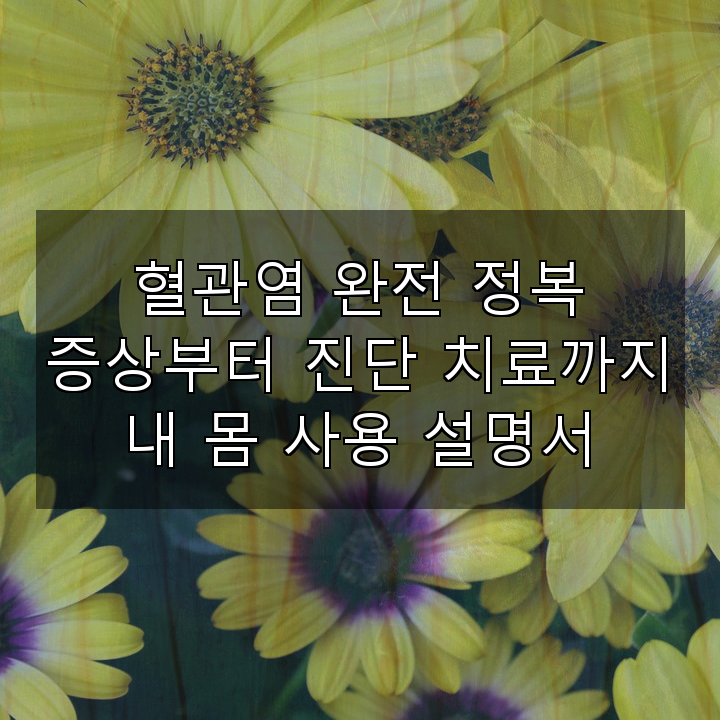 혈관염 완전 정복 증상부터 진단 치료까지 내 몸 사용 설명서