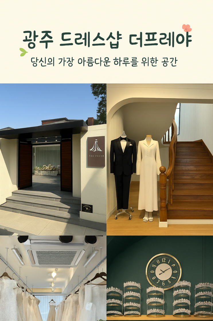  광주 드레스샵 추천  더프레야 후기 (워크인 가능 + 드메 계약)