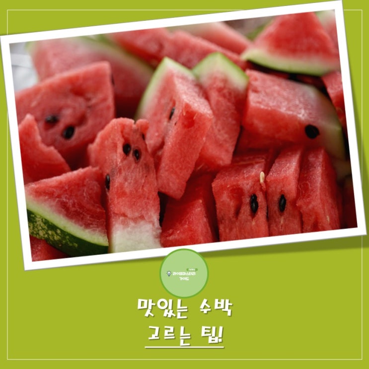 잘 고른 수박은 당도, 아삭함, 풍부한 과즙까지 완벽한 맛의 경험을 제공합니다~