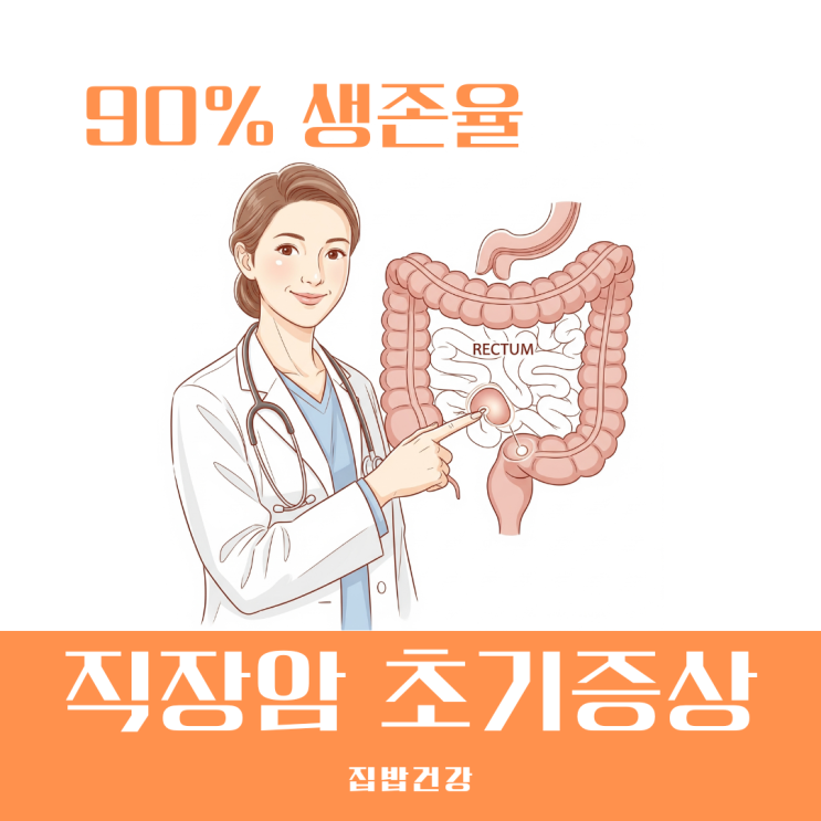 직장암 초기증상 조기 발견시 생존율 90% 이상 골든타임의 중요성 1기 2기 3기 4기 치료 목표