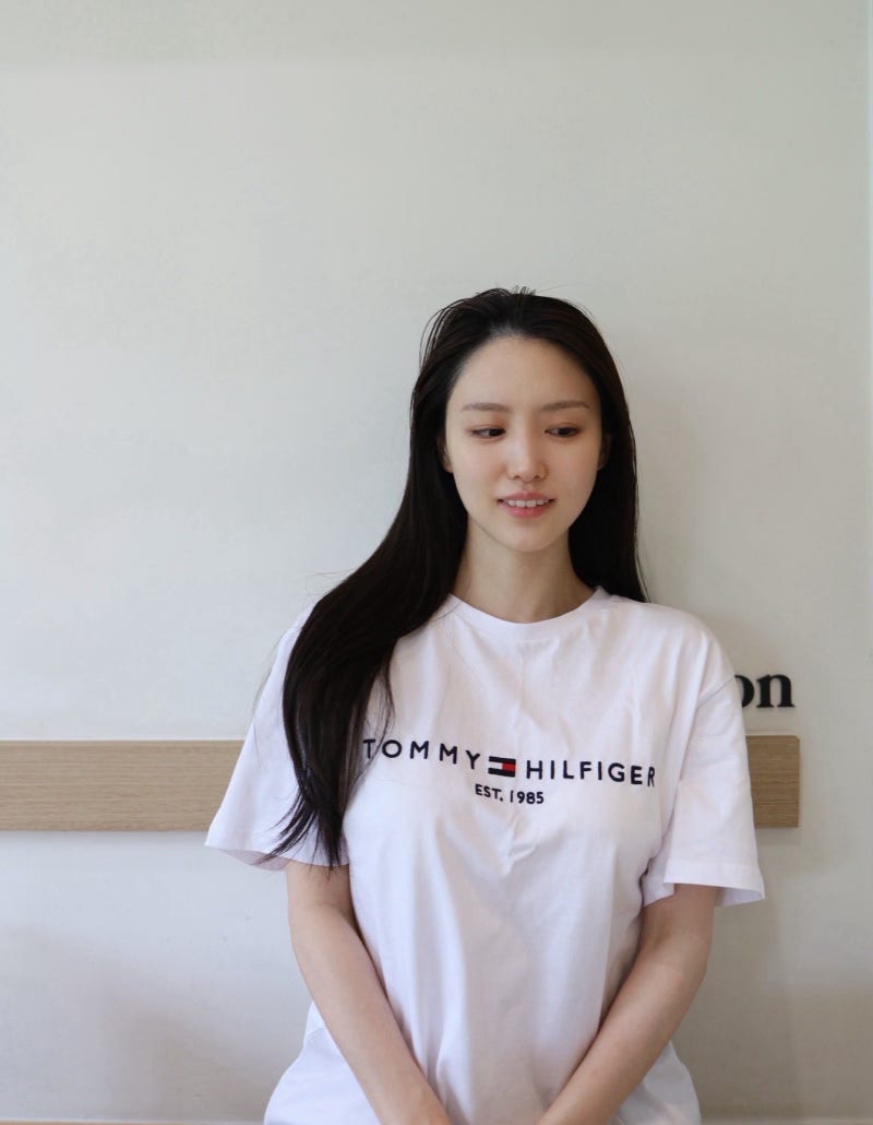 남자 여자 반팔티 브랜드 타미힐피거 반팔티 여성 티셔츠 오버핏 추천