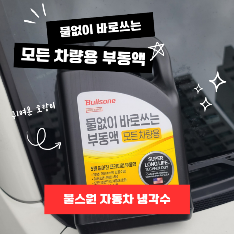 더뉴레이 자동차냉각수 물없이 바로쓰는 모든 차량용 부동액 불스원