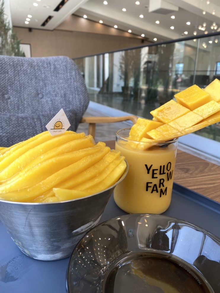  전주 혁신도시 카페 생과일빙수 생과일주스 중동 대형카페 옐로우팜 만성동카페 전주망고맛집