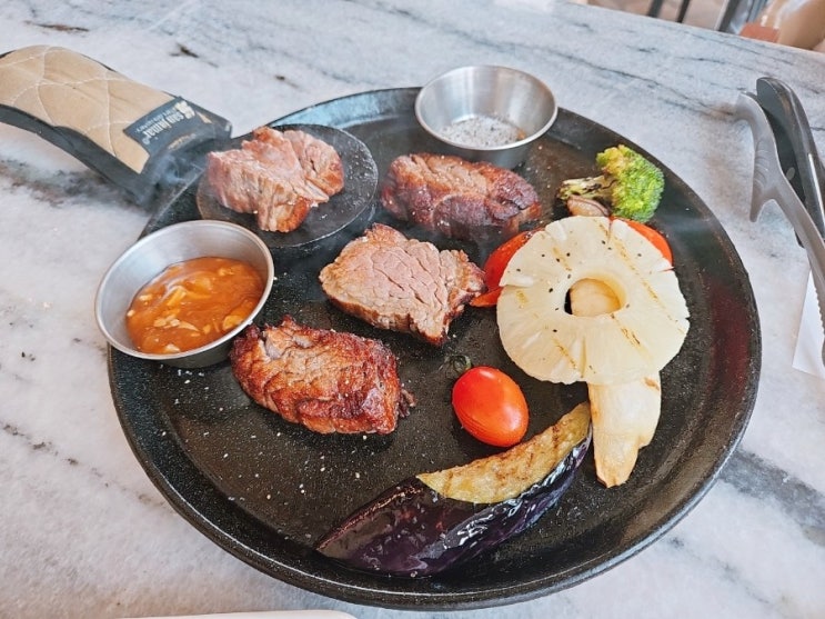 목포맛집 어나더키친 안심스테이크 샐러드 파스타 세트