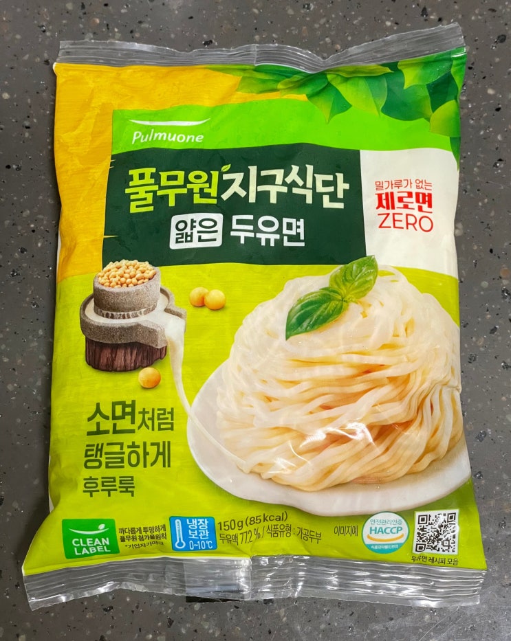 풀무원지구식단 얇은 두유면 내돈내산