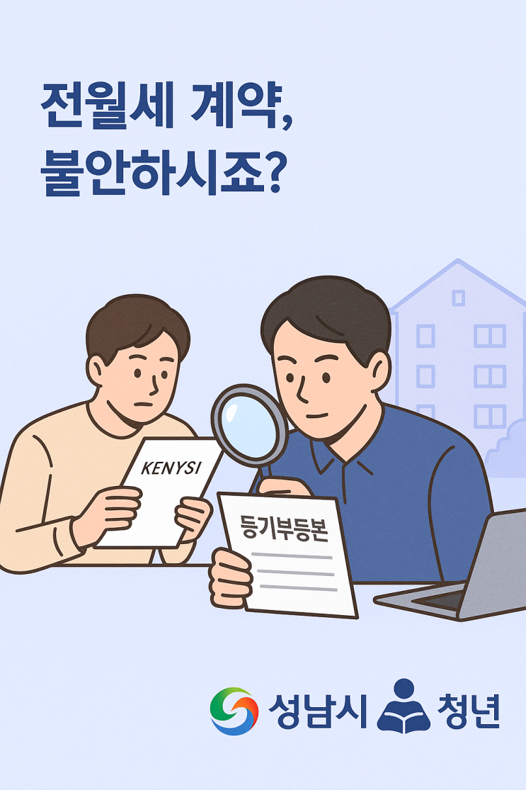  [공유] [2025성남시]1인가구 청년 전•월세 안심계약 도와드립니다~