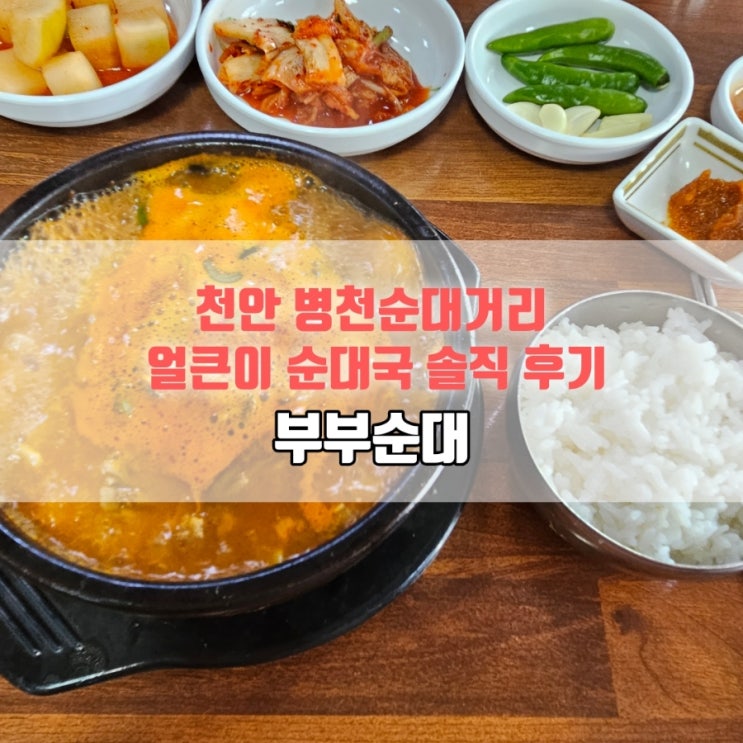  부부순대 얼큰이 솔직 후기 | 병천 순대국 맛은 과연?