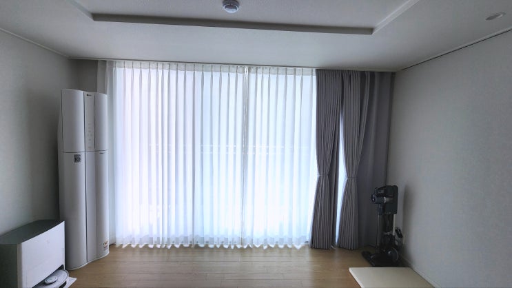  가양동커튼 강나루현대 블라인드 설치 후기-쉬폰으로 햇빛차단과 인테리어 효과까지