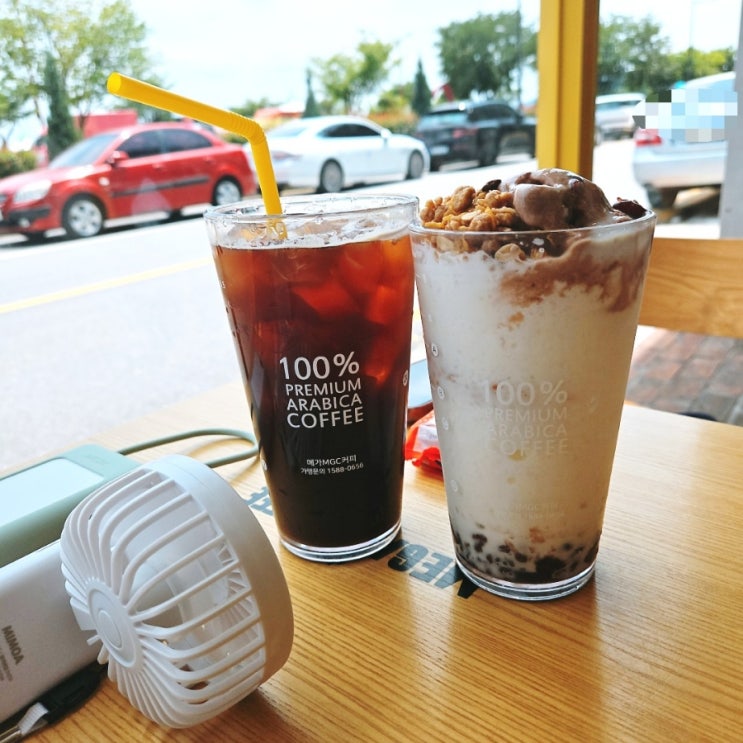 목포 평화광장 카페 거리 메가커피 미항점 후기