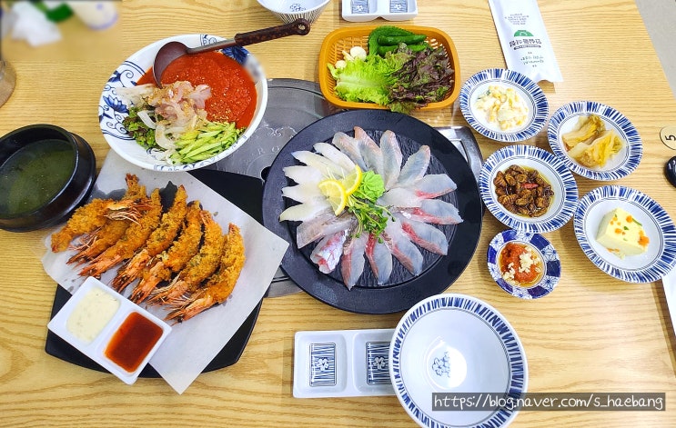  대구 신천시장횟집 어랑회랑 활어회 물회 튀김까지 가성비 세트 맛집