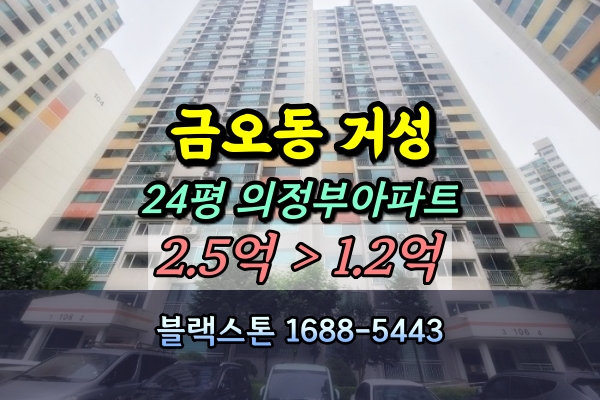  의정부 금오동 거성아파트 경매 24평 1억대 [7/9입찰]