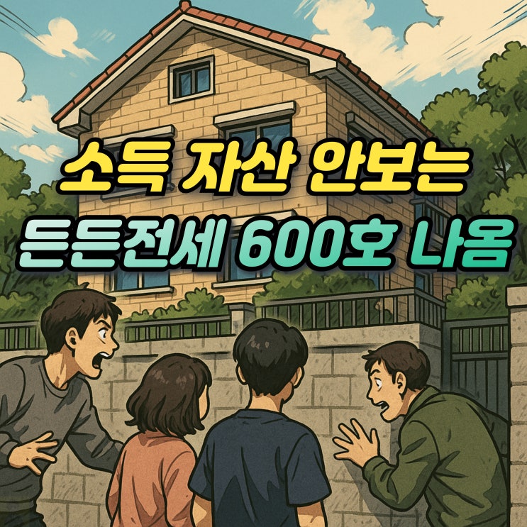  HUG 든든전세주택 600호 모집! 전세사기 걱정없고 소득자산 필요없음