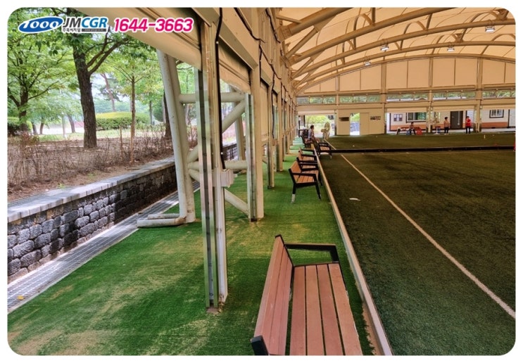 게이트볼장 인조잔디로 경기장과 주변까지 안전하고 쾌적하게 마감