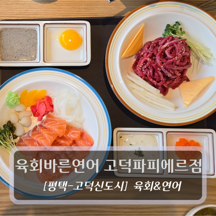  평택 고덕 맛집 :: 육회바른연어 고덕파피에르점 후기