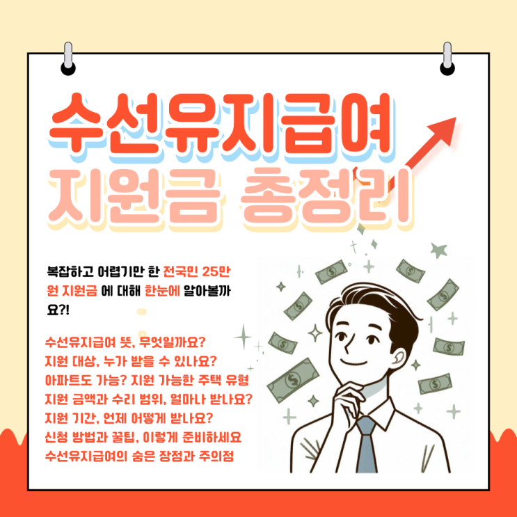 2025년 수선유지급여 최신 정리 : 뜻 지원대상 아파트 지원금액 수리범위 지원기간 꿀팁