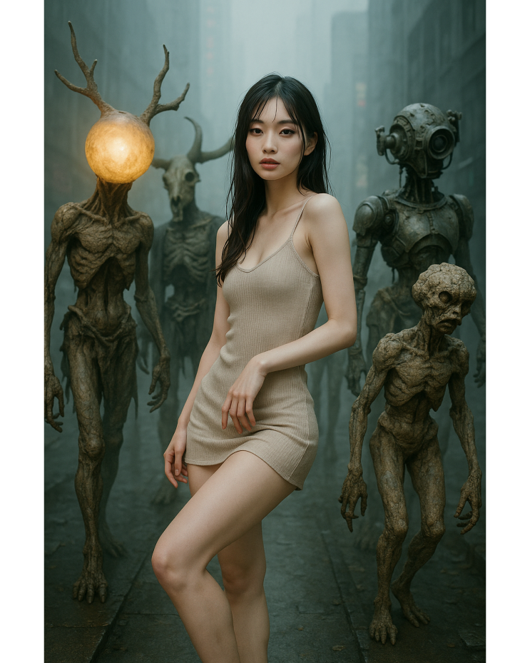  디스토피아 동행자 소녀 일러스트