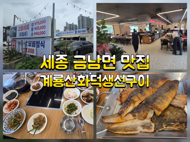 세종시 생선구이 맛집 금남면 계룡산화덕생선구이 모듬생선구이 후기