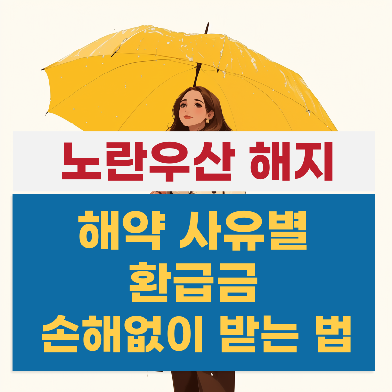 노란우산 공제 해지 해약 절차 방법 및 환급금