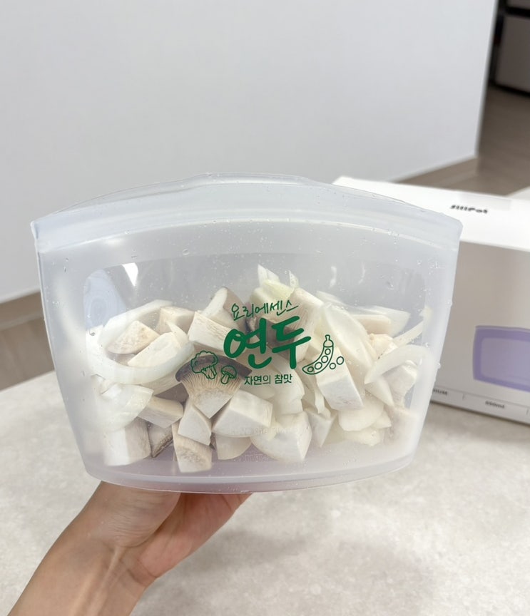  실리팟X연두 콜라보 한정판 실리팟지퍼백, 연두, 연두링 활용한 초간단 국물 요리 만들기