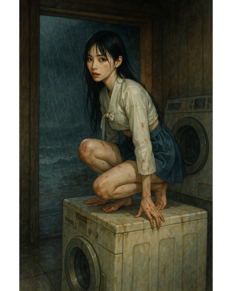  폐허의 소녀 일러스트
