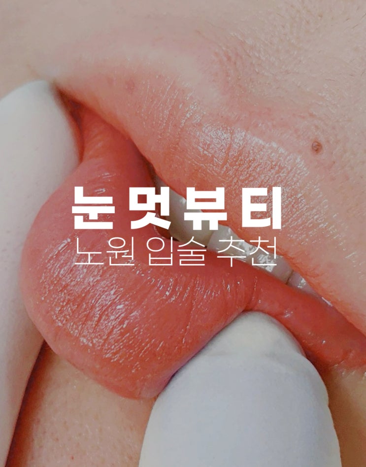  노원입술 강력추천! 눈멋뷰티+노원눈썹 입술 완전 대만족했어요 조만간 리터칭도 받으러가요~노원 자연눈썹
