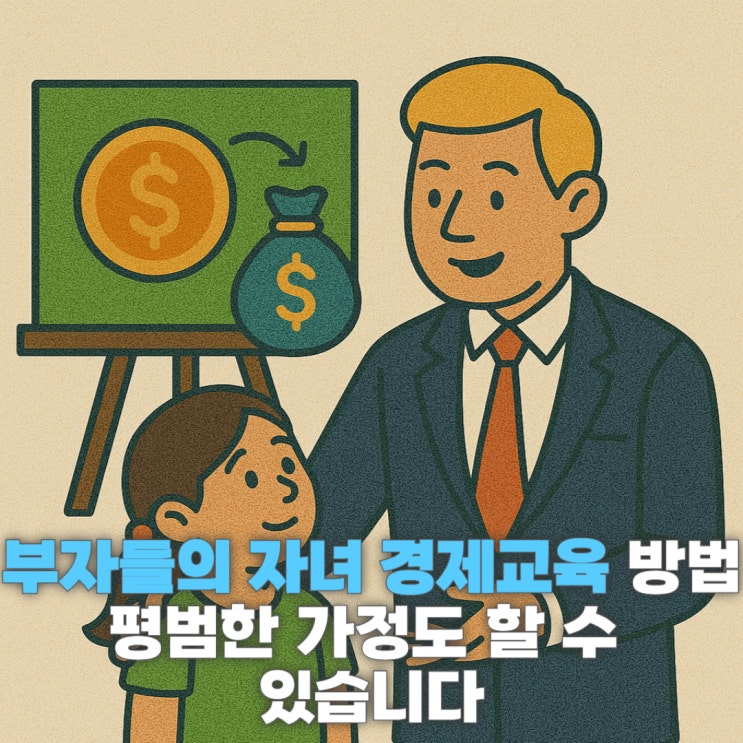 부자들의 자녀 경제교육 방법, 평범한 가정도 할 수 있습니다