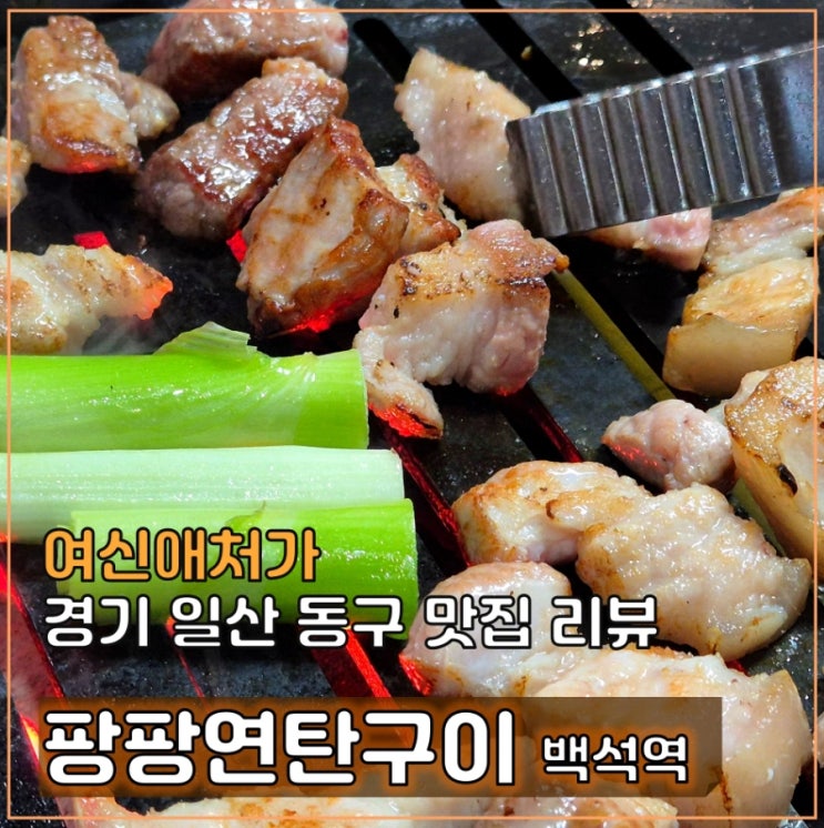  백석역 유일한 연탄 고기집, 팡팡연탄구이 백석역, 찐 노포 맛집