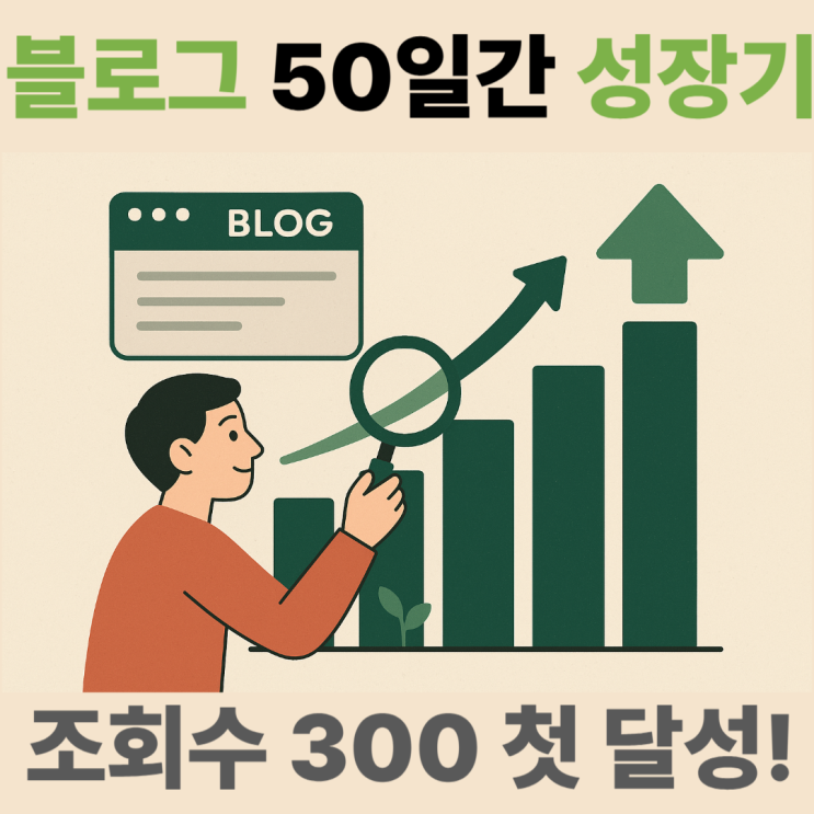  블로그 하루 조회수 300 돌파 - 50일간 포스팅 후기