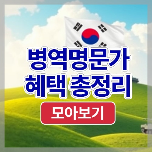 3대 병역명문가 혜택 총정리(군마트, 영화, 주차장, 호텔, KTX 할인 등)