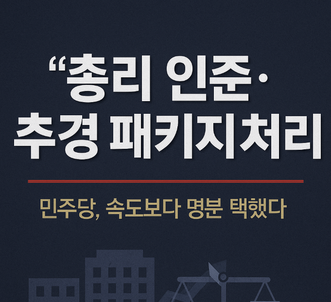 <b>김민석 총리 인준</b>안,추경안과 ‘패키지 처리’ 시사한 민주당
