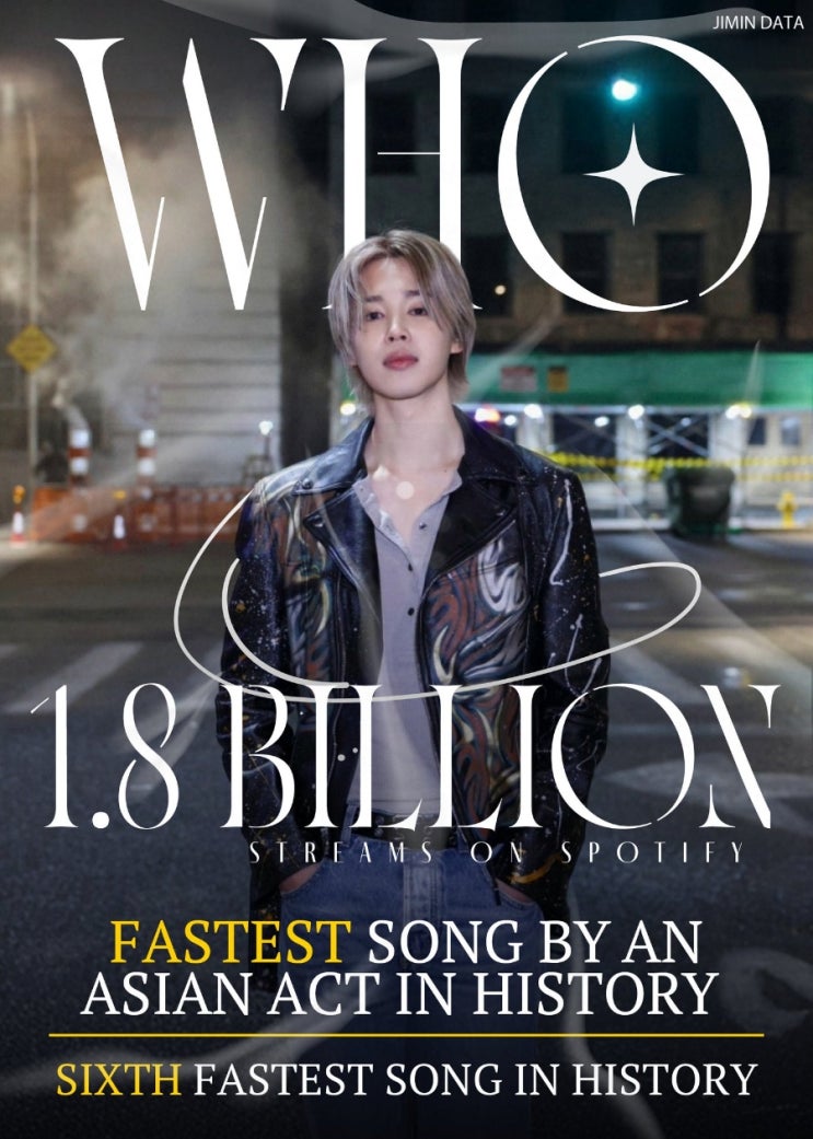 방탄소년단 <b>지민</b> 솔로 앨범... 최단 <b>스포티파이</b> 18억... 