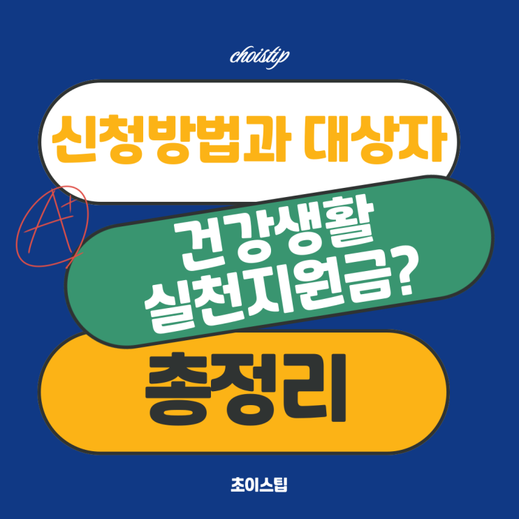  건강생활실천지원금 대상자 확인과 신청방법은? 사용처까지 총정리