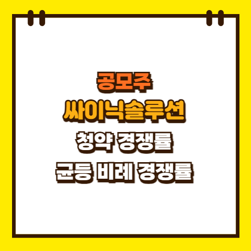  공모주 싸이닉솔루션 청약 경쟁률 균등 비례 경쟁률 상장일