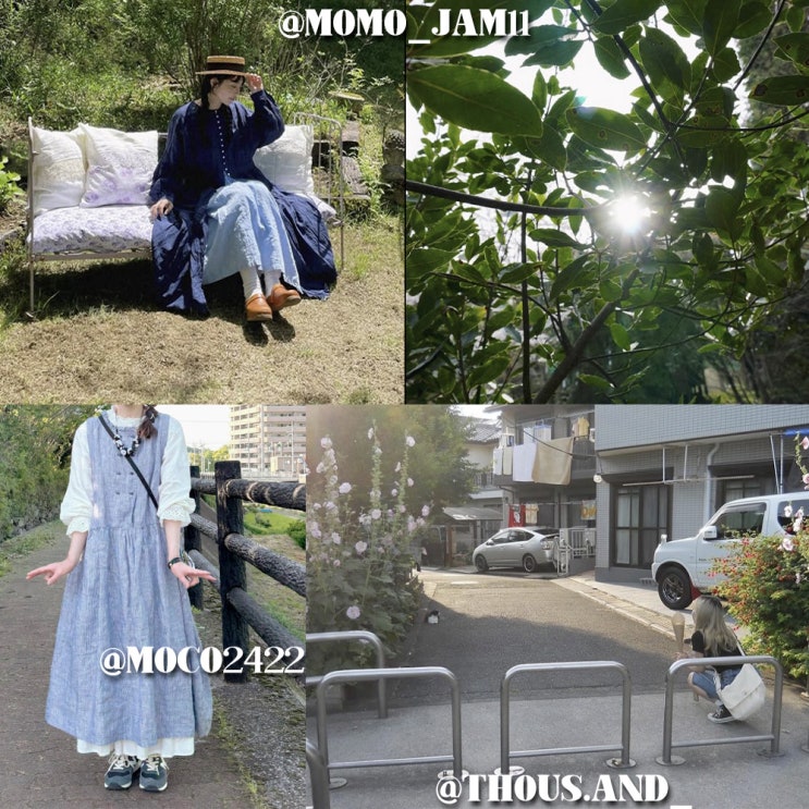 코티지코어와 모리걸 그 사이 어딘가, 일본 감성 데일리룩 모음