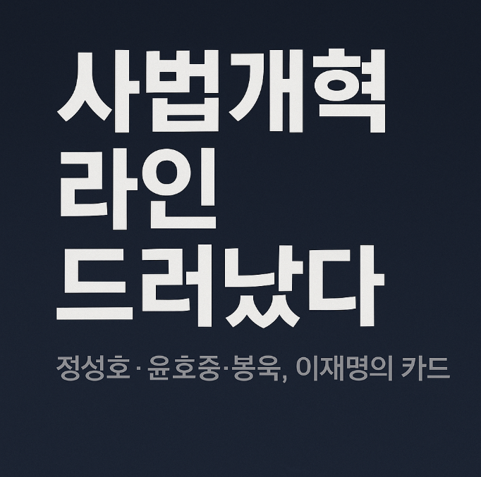 이재명 정부 <b>사법개혁</b>'<b>정성호</b>-<b>윤호중</b>-봉욱' 라인으로 간다?